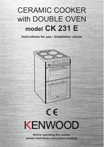Handleiding Kenwood CK 231 E Fornuis