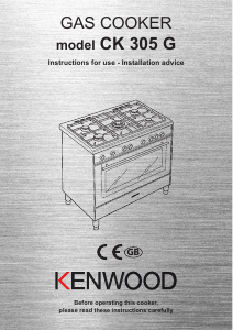 Handleiding Kenwood CK 305 G Fornuis