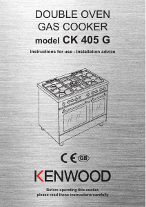 Handleiding Kenwood CK 405 G Fornuis