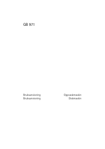 Bruksanvisning Husqvarna-Electrolux QB971X Diskmaskin