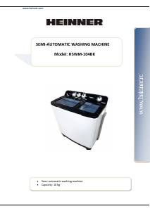 Handleiding Heinner HSWM-104BK Wasmachine