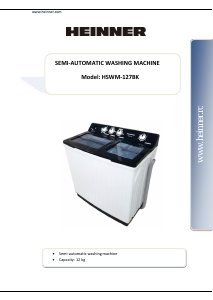 Manual Heinner HSWM-127BK Mașină de spălat