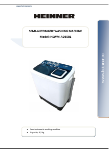 Handleiding Heinner HSWM-AD65BL Wasmachine