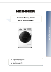 Handleiding Heinner HWM-1016 Wasmachine