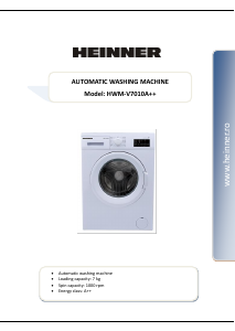 Manual Heinner HWM-V7010 Mașină de spălat