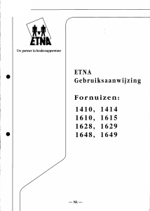 Handleiding ETNA 1648 Fornuis