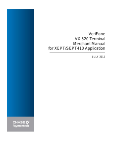 Handleiding VeriFone VX 520 Betalingssysteem