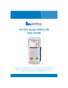 Manual VeriFone VX 670 Payment Device