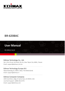 Manual Edimax BR-6208AC Router