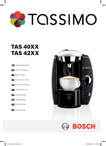 Mode d’emploi Bosch TAS4018 Tassimo Cafetière