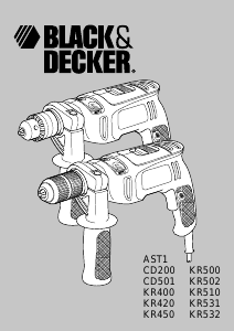 Manual Black and Decker KR450 Berbequim de percussão