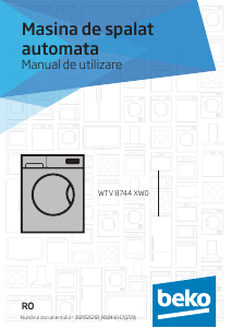 Manual BEKO WTV 8744 XW0 Mașină de spălat