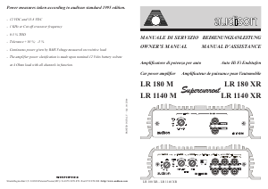 Bedienungsanleitung Audison LR 180 XR Autoverstärker