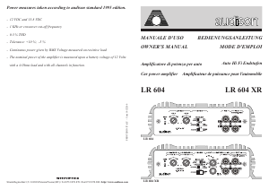 Manual Audison LR 604 XR Car Amplifier