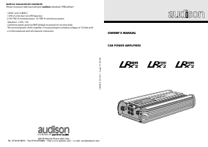 Handleiding Audison LRx 2.150 Autoversterker