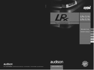 Manual Audison LRx 3.1k Car Amplifier