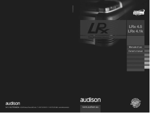 Manuale Audison LRx 4.1k Amplificatore auto