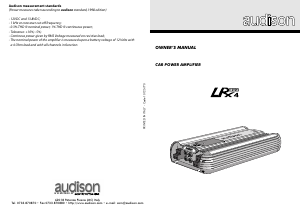 Manual Audison LRx 4.300 Car Amplifier