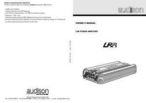 Manual Audison LRx 5.600 Car Amplifier