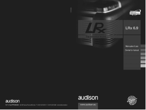 Manuale Audison LRx 6.9 Amplificatore auto
