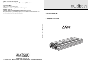 Handleiding Audison LRx 6.SR Autoversterker