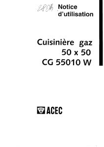 Handleiding Acec CG 55010 W Fornuis