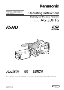Manual Panasonic AG-3DA1G Camcorder