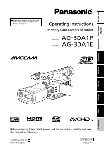 Manual Panasonic AG-3DA1P Camcorder