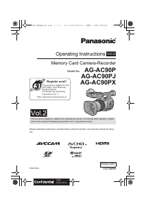 Manual Panasonic AG-AC90P Camcorder