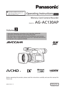 Manual Panasonic AG-AC130AP Camcorder