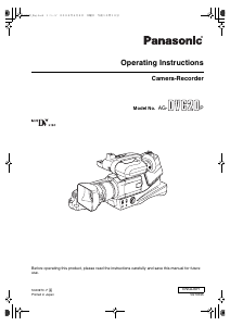 Manual Panasonic AG-DVC20P Camcorder