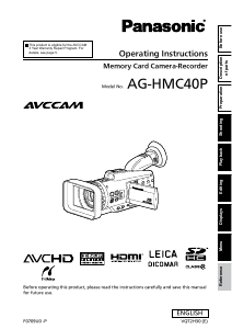 Handleiding Panasonic AG-HMC40P Camcorder