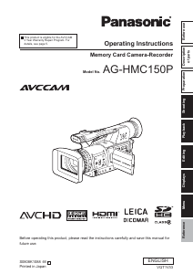 Handleiding Panasonic AG-HMC150P Camcorder