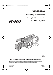 Manual Panasonic AJ-HPX2000P Camcorder