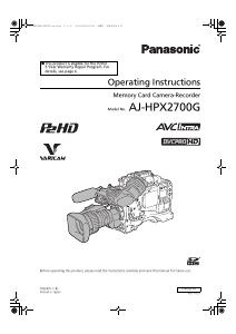 Manual Panasonic AJ-HPX2700G Camcorder