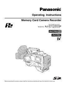 Manual Panasonic AJ-SPX800P Camcorder