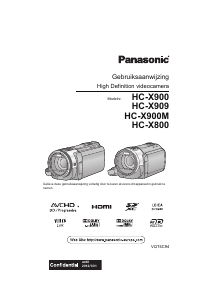 Handleiding Panasonic HC-X800 Camcorder