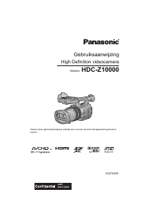 Handleiding Panasonic HDC-Z10000 Camcorder