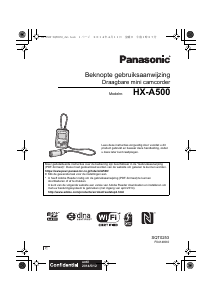 Handleiding Panasonic HX-A500 Camcorder