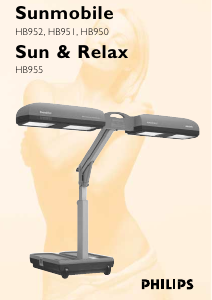 Manual Philips HB955 Sun and Relax Sunbed