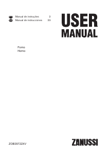 Manual de uso Zanussi ZOB35722XV Horno
