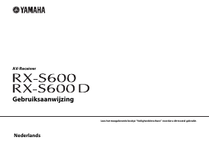 Handleiding Yamaha RX-S600 Receiver