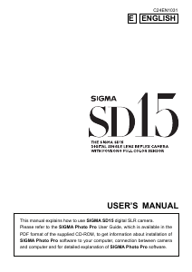 Manual Sigma SD15 Digital Camera