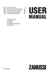 Manual de uso Zanussi ZHC4284X Campana extractora