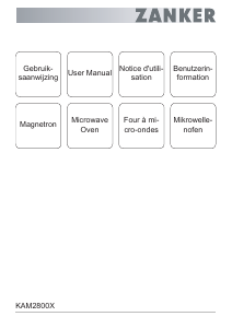 Manual Zanker KAM 2800 X Microwave