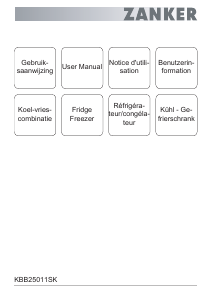 Bedienungsanleitung Zanker KBB25011SK Kühl-gefrierkombination