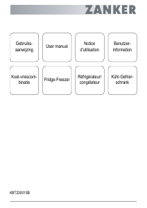 Bedienungsanleitung Zanker KBT23001SB Kühl-gefrierkombination