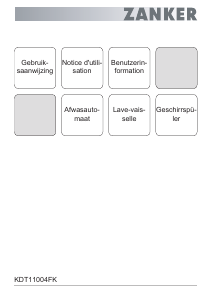 Mode d’emploi Zanker KDT11004FK Lave-vaisselle