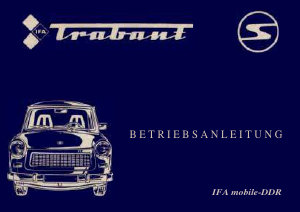 Bedienungsanleitung Trabant 601S de Luxe (1988)