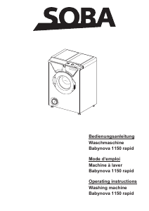 Bedienungsanleitung SOBA Babynova 1150 Rapid Waschmaschine